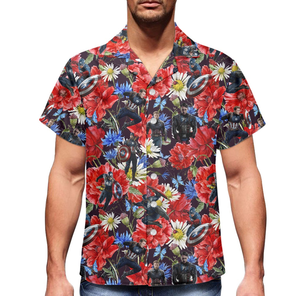 Floral Cap Hawaiian shirt