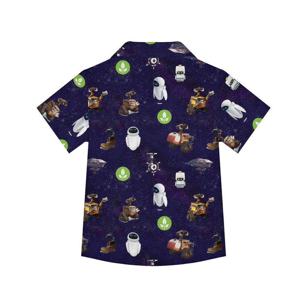 Space Robots Hawaiian Shirt for Child