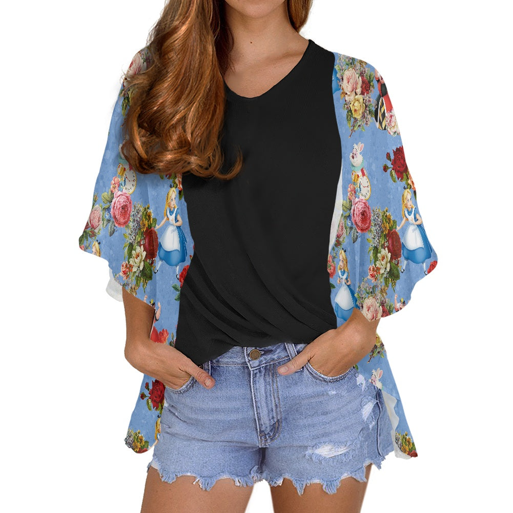 Wonderland Women's cardigan chiffon shirt