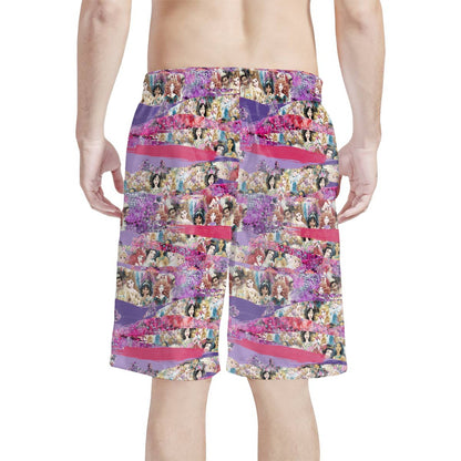 Princess Brush All-Over Print Men's Beach Shorts