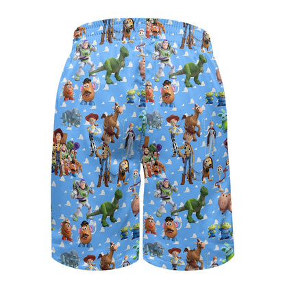 Toy Box Friends All-Over Print Men's Beach Shorts