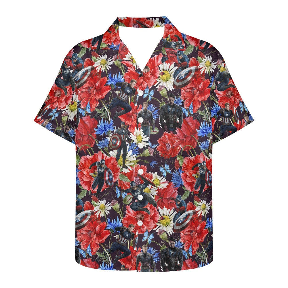 Floral Cap Hawaiian shirt