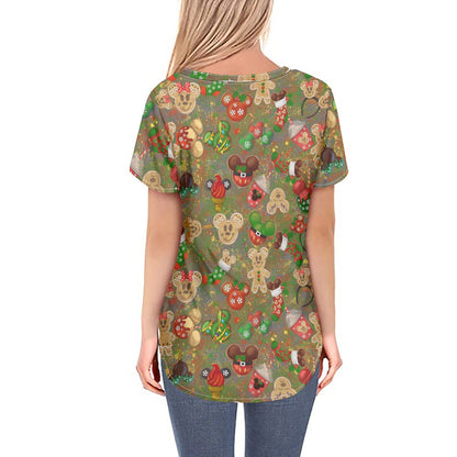 Christmas Cookies Women's V-neck Top