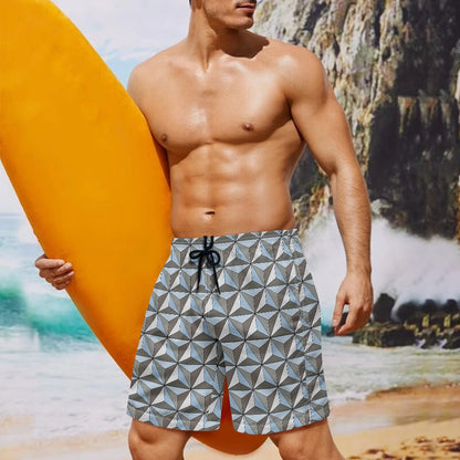 Spaceship Earth All-Over Print Men's Beach Shorts