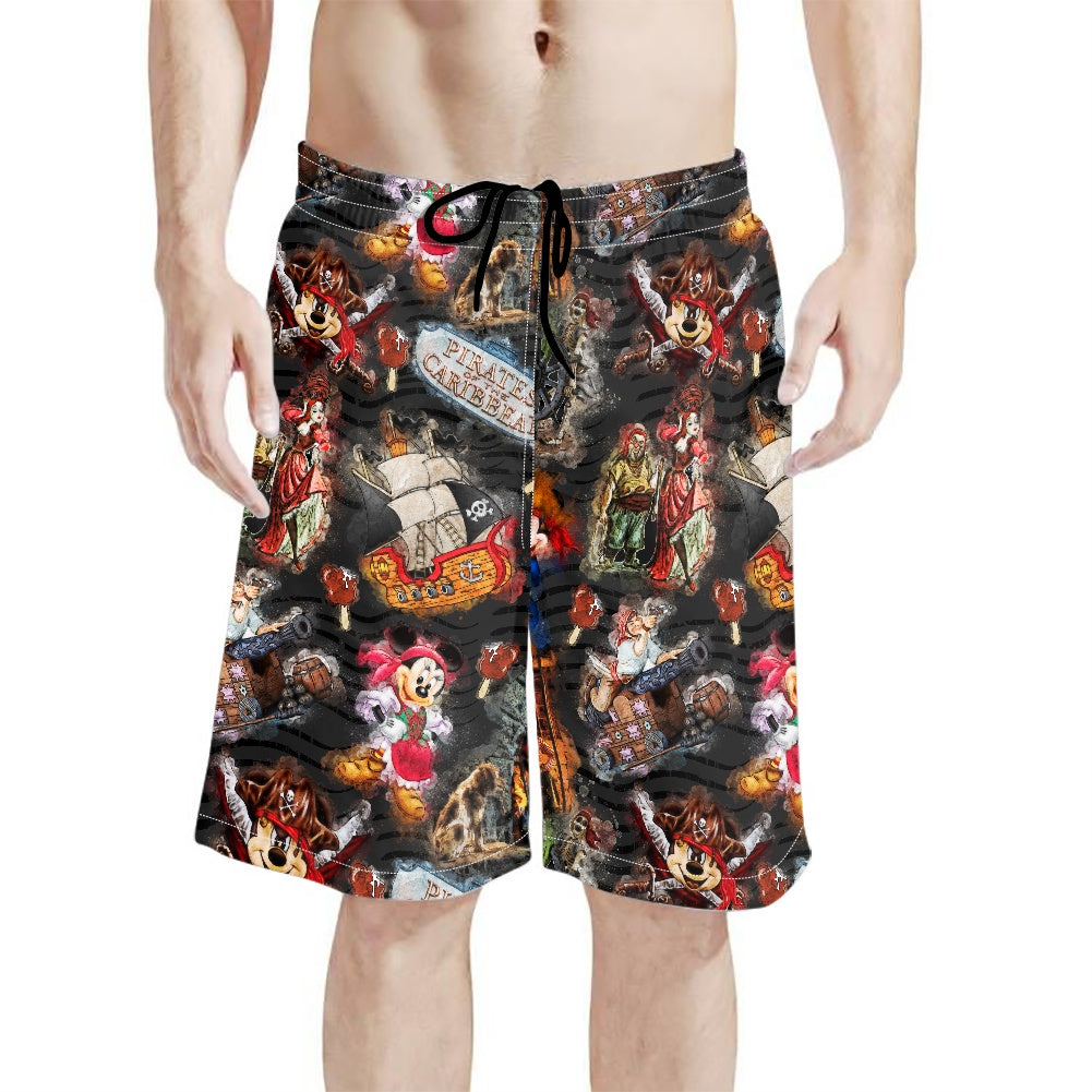 Pirate's Life All-Over Print Men's Beach Shorts