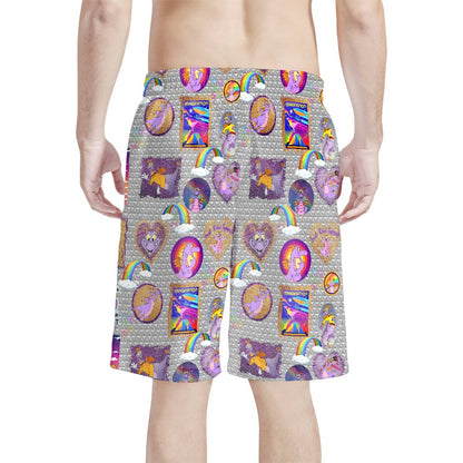 Purple Dragon All-Over Print Men's Beach Shorts