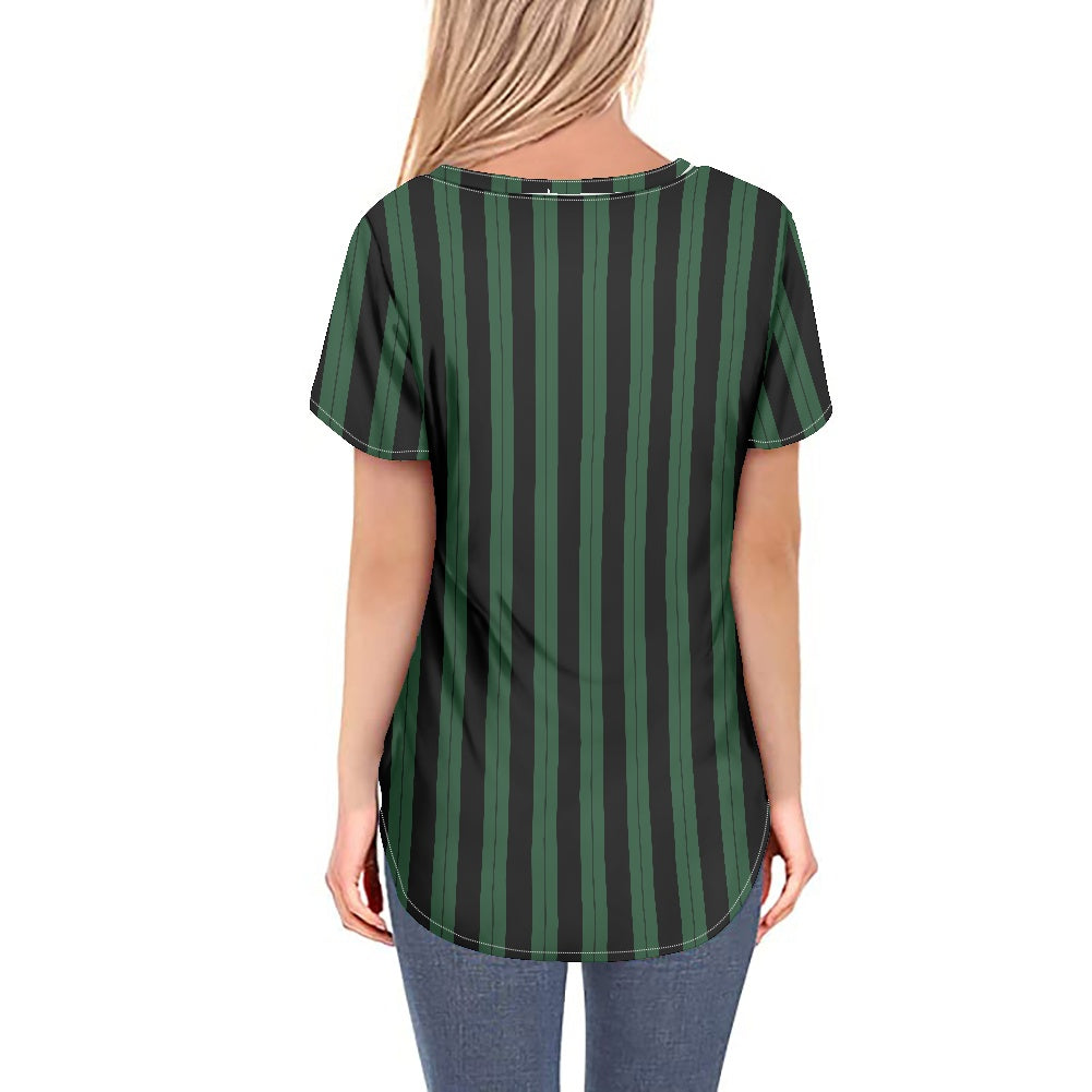 HM Wallpaper Stripe Women's V-neck Top