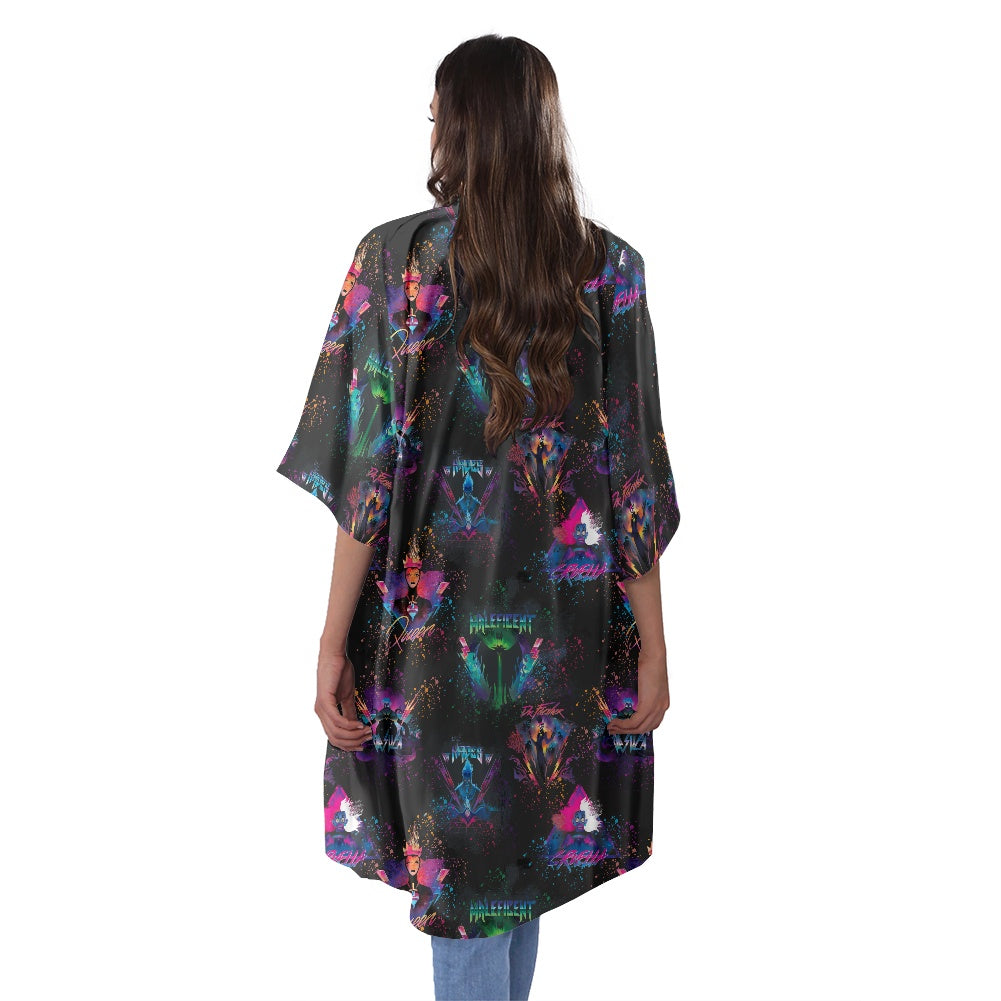 Evil Rocks Women's Half Sleeve Kimono Cardigan