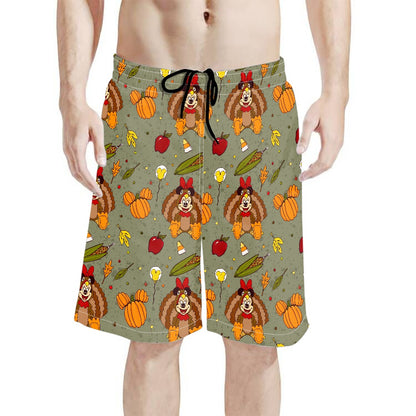 Turkey Min All-Over Print Men's Beach Shorts