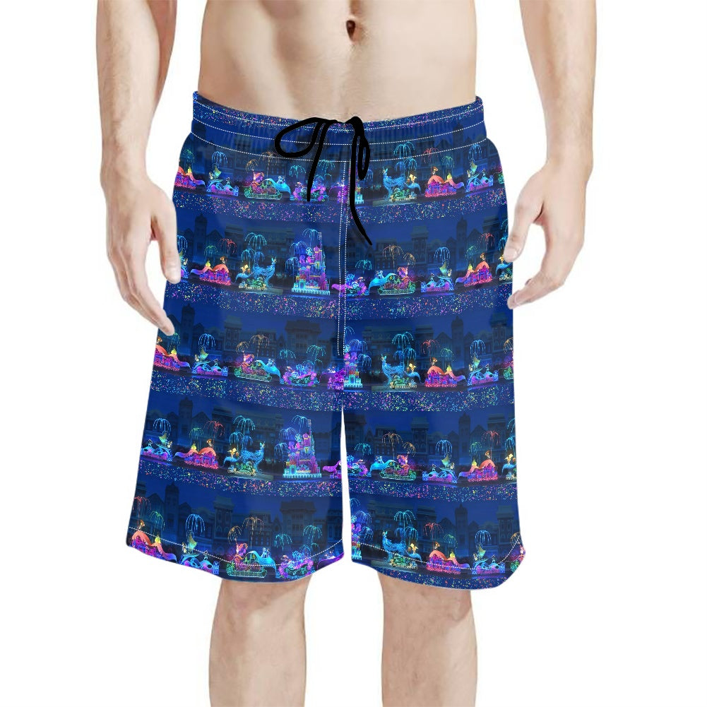 Electric Light All-Over Print Men's Beach Shorts