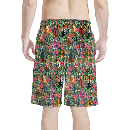 Tropical Male Villains All-Over Print Men's Beach Shorts