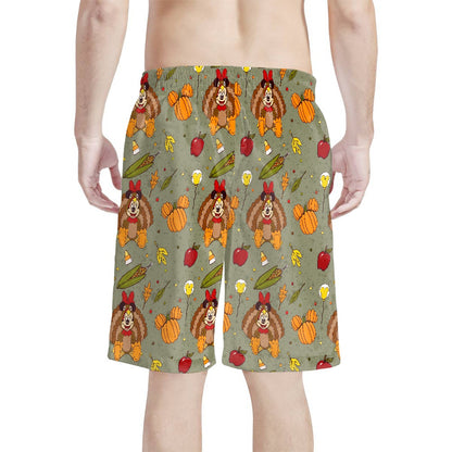 Turkey Min All-Over Print Men's Beach Shorts