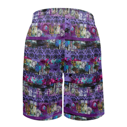 Haunted All-Over Print Men's Beach Shorts