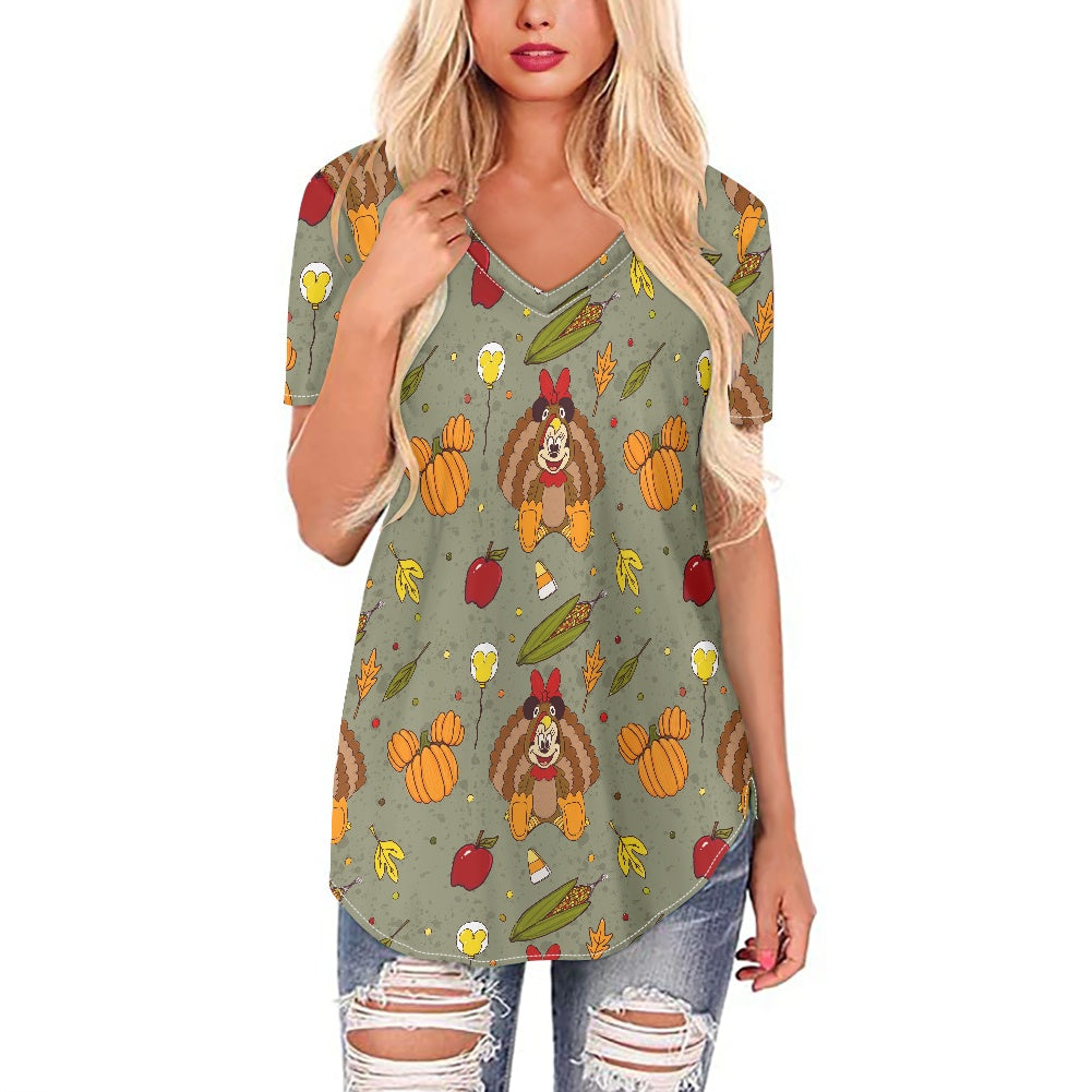 Turkey Min Women's V-neck Top