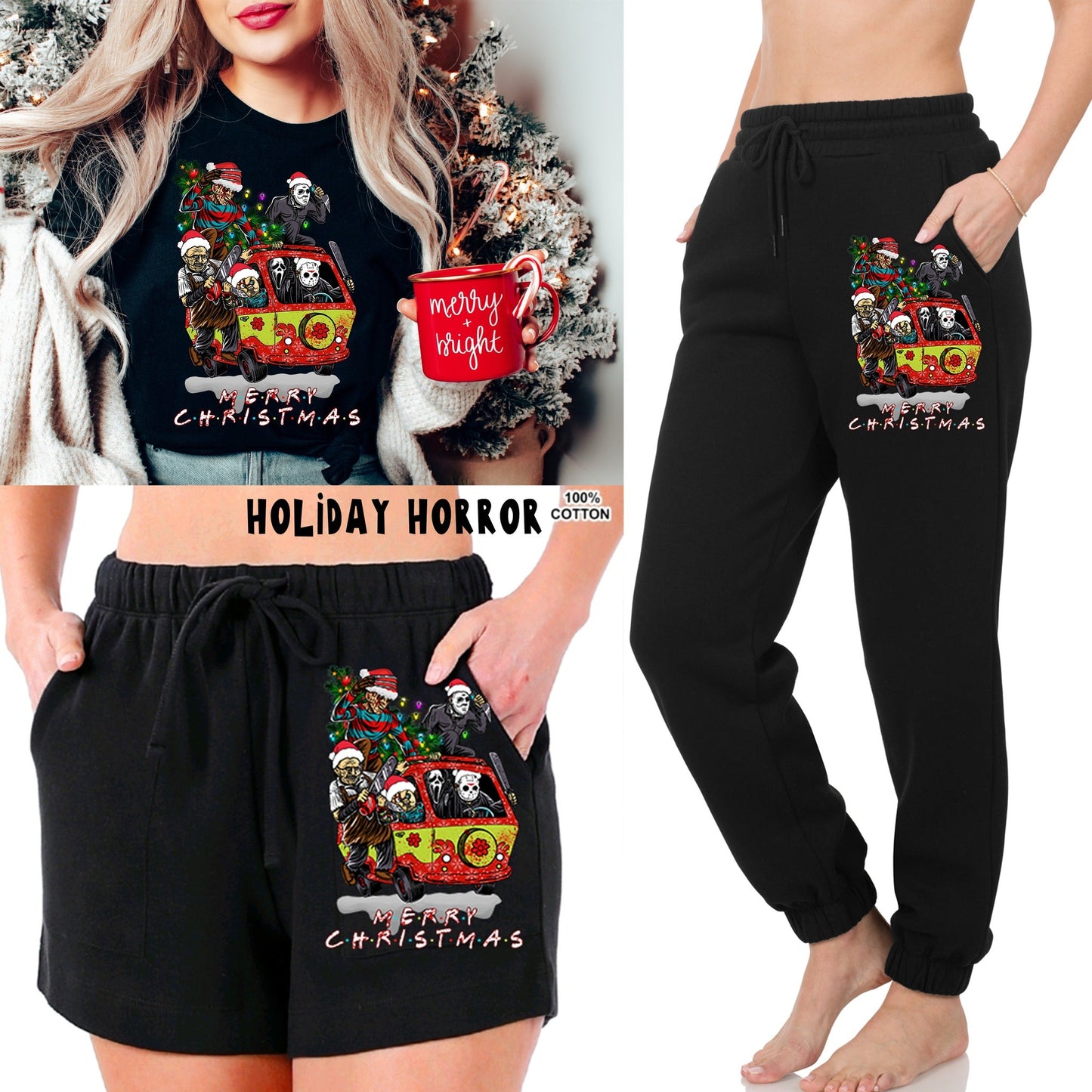 LOUNGEWEAR RUN-HOLIDAY HORROR TEE- PREORDER CLOSING 9/30