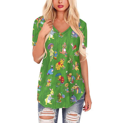 Spring Winnie Women's V-neck Top