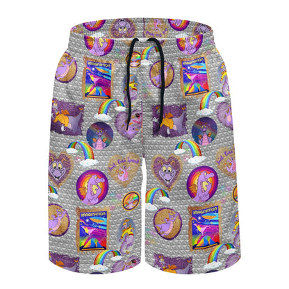 Purple Dragon All-Over Print Men's Beach Shorts