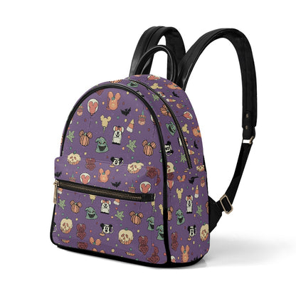 Boho Halloween Purple Casual Backpack for women