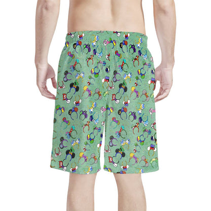 Magical Ears All-Over Print Men's Beach Shorts