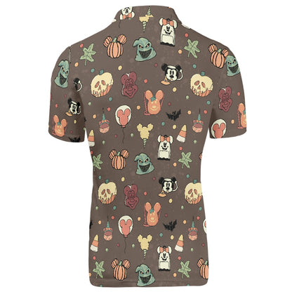 Boho Halloween Brown Polo T-shirt