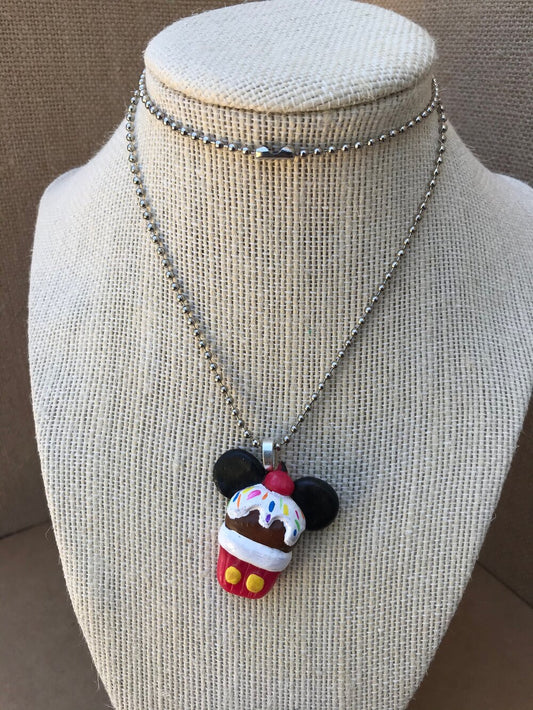 Mouse Ice Cream/Cupcake Necklace