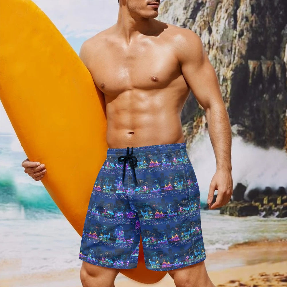 Electric Light All-Over Print Men's Beach Shorts