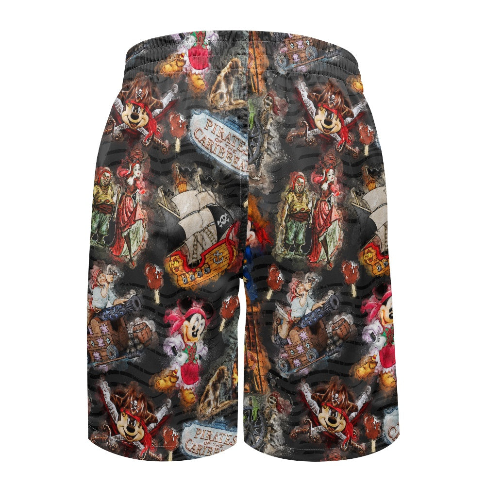 Pirate's Life All-Over Print Men's Beach Shorts