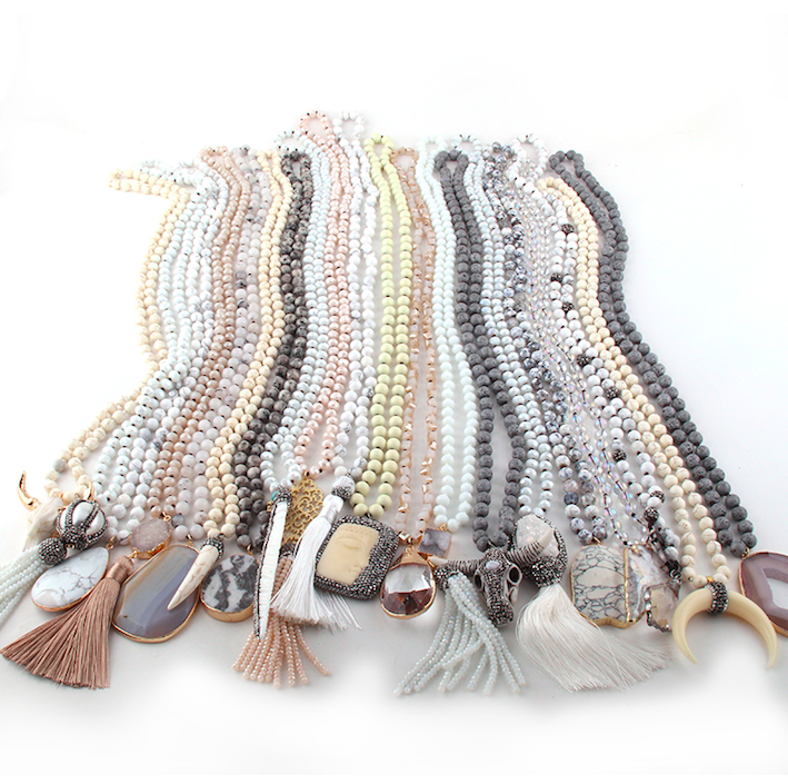 White Statement Piece Necklaces-Kate Tuesday