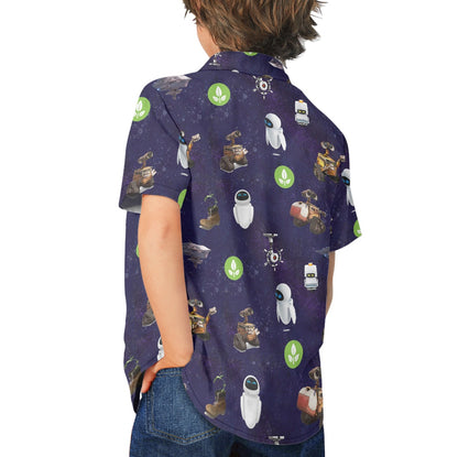 Space Robots Hawaiian Shirt for Child