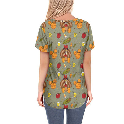 Turkey Min Women's V-neck Top