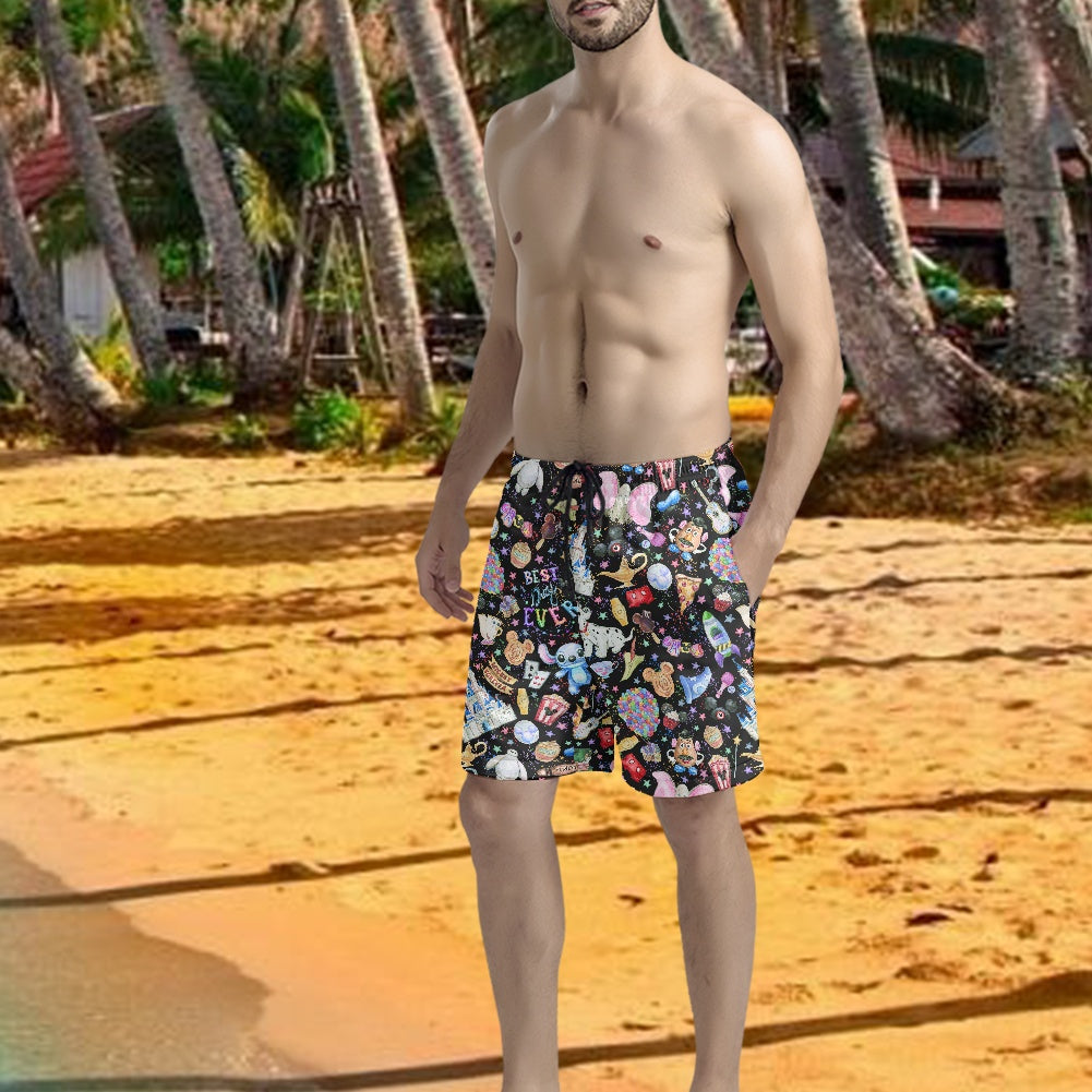 Best Day All-Over Print Men's Beach Shorts