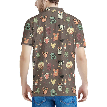 Boho Halloween Brown Polo T-shirt