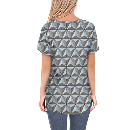 Spaceship Earth Women's V-neck Top