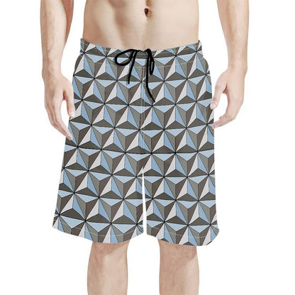 Spaceship Earth All-Over Print Men's Beach Shorts