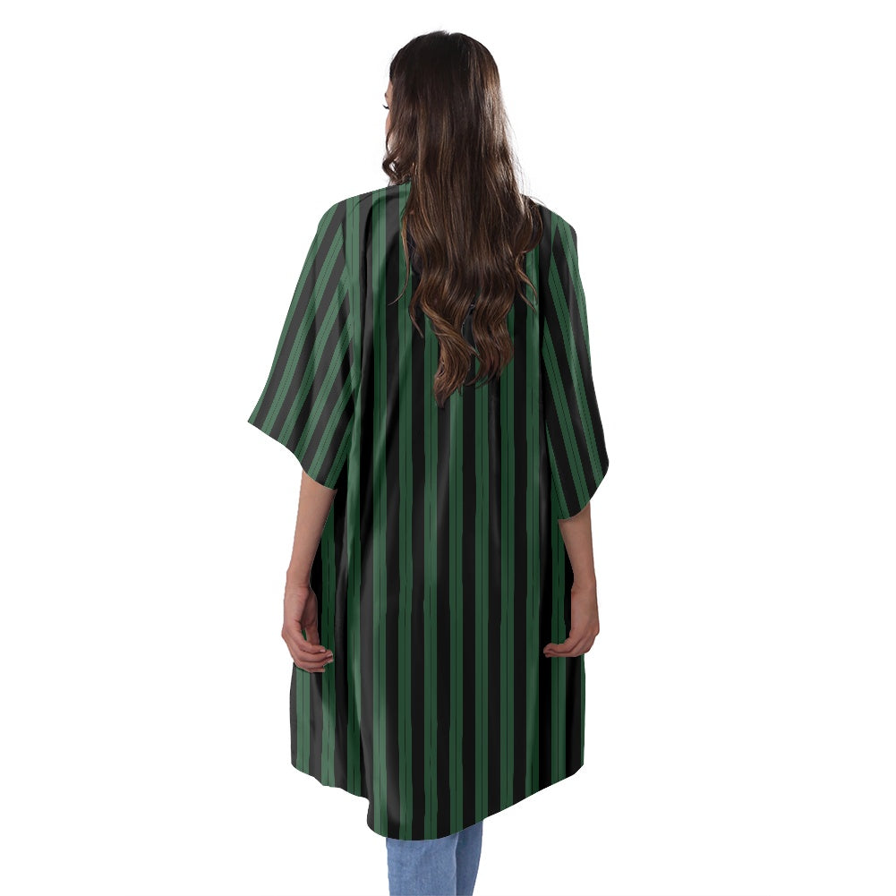 HM Wallpaper Stripe Women's Half Sleeve Kimono Cardigan