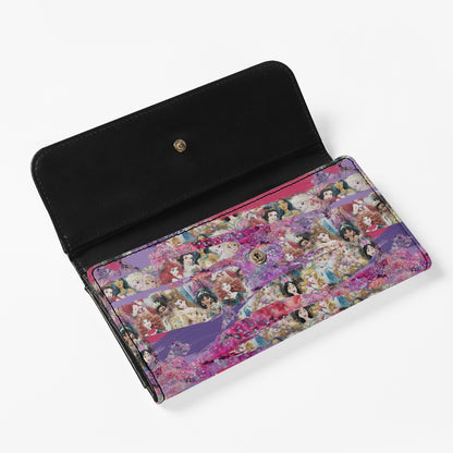 Princess Brush Long Folding Wallet