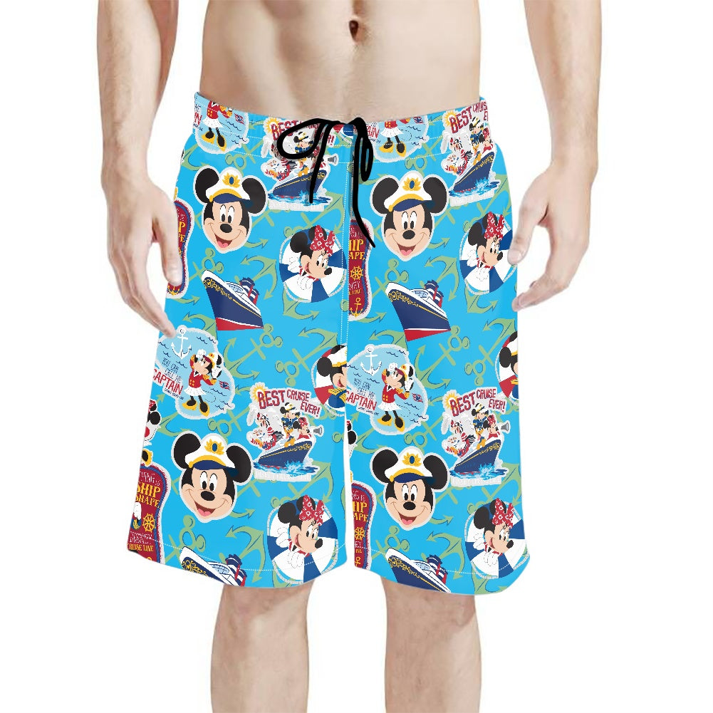 Cruise Mouse All-Over Print Men's Beach Shorts