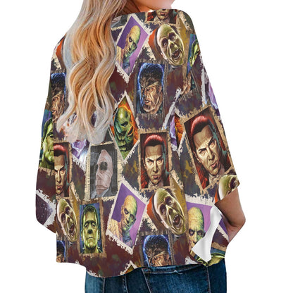 Movie Monsters Women‘s’ V-neck Streamers Blouse