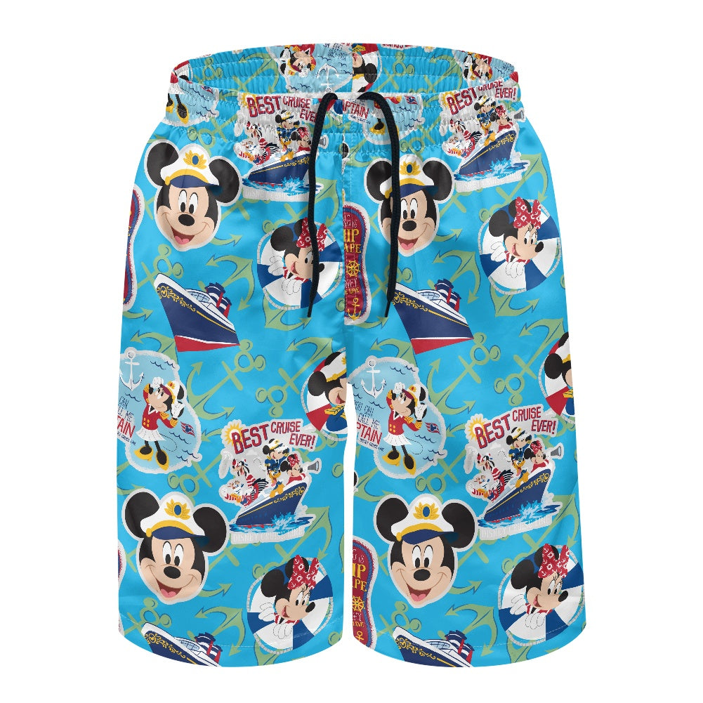 Cruise Mouse All-Over Print Men's Beach Shorts