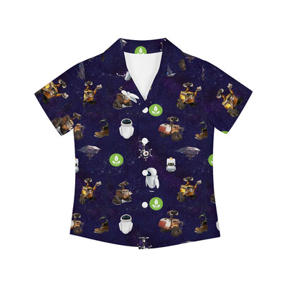 Space Robots Hawaiian Shirt for Child