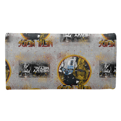 Metal Heads Long Folding Wallet