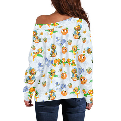 Classic Orange Bird Women's one-shoulder top