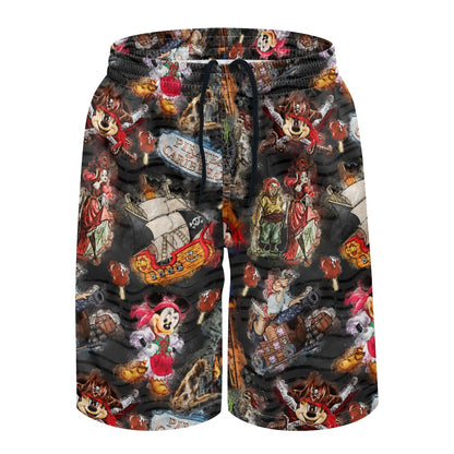 Pirate's Life All-Over Print Men's Beach Shorts