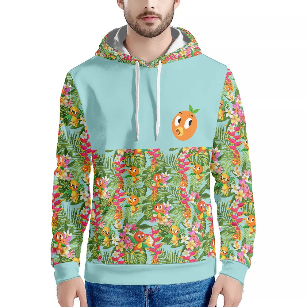 Tropical Orange Bird Men's Hoodie