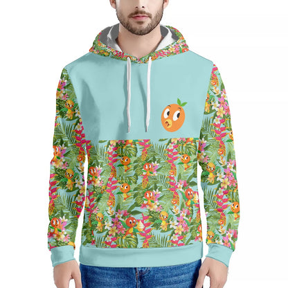 Tropical Orange Bird Men's Hoodie