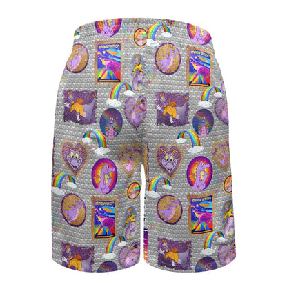 Purple Dragon All-Over Print Men's Beach Shorts