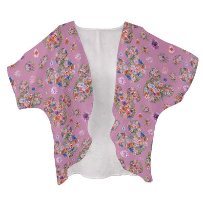 Floral Mouse Women's cardigan chiffon shirt