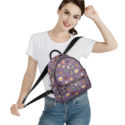 Boho Halloween Purple Casual Backpack for women