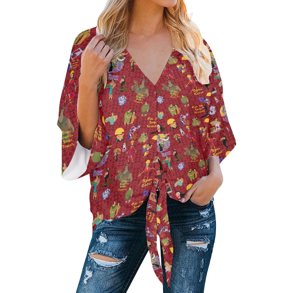 New Groove Emperor Women‘s’ V-neck Streamers Blouse