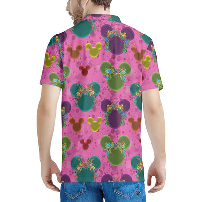 Neon Floral Ears Polo T-shirt